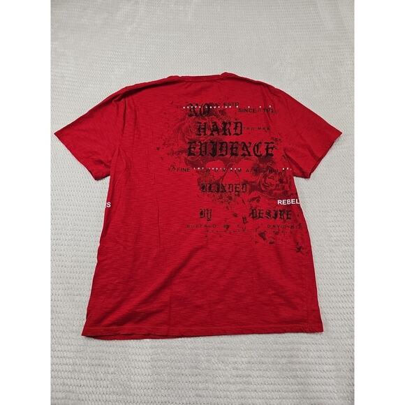 Buffalo David Bitton Shirt Mens 2X Red Short Sleeve Crew Neck - Picture 6 of 7